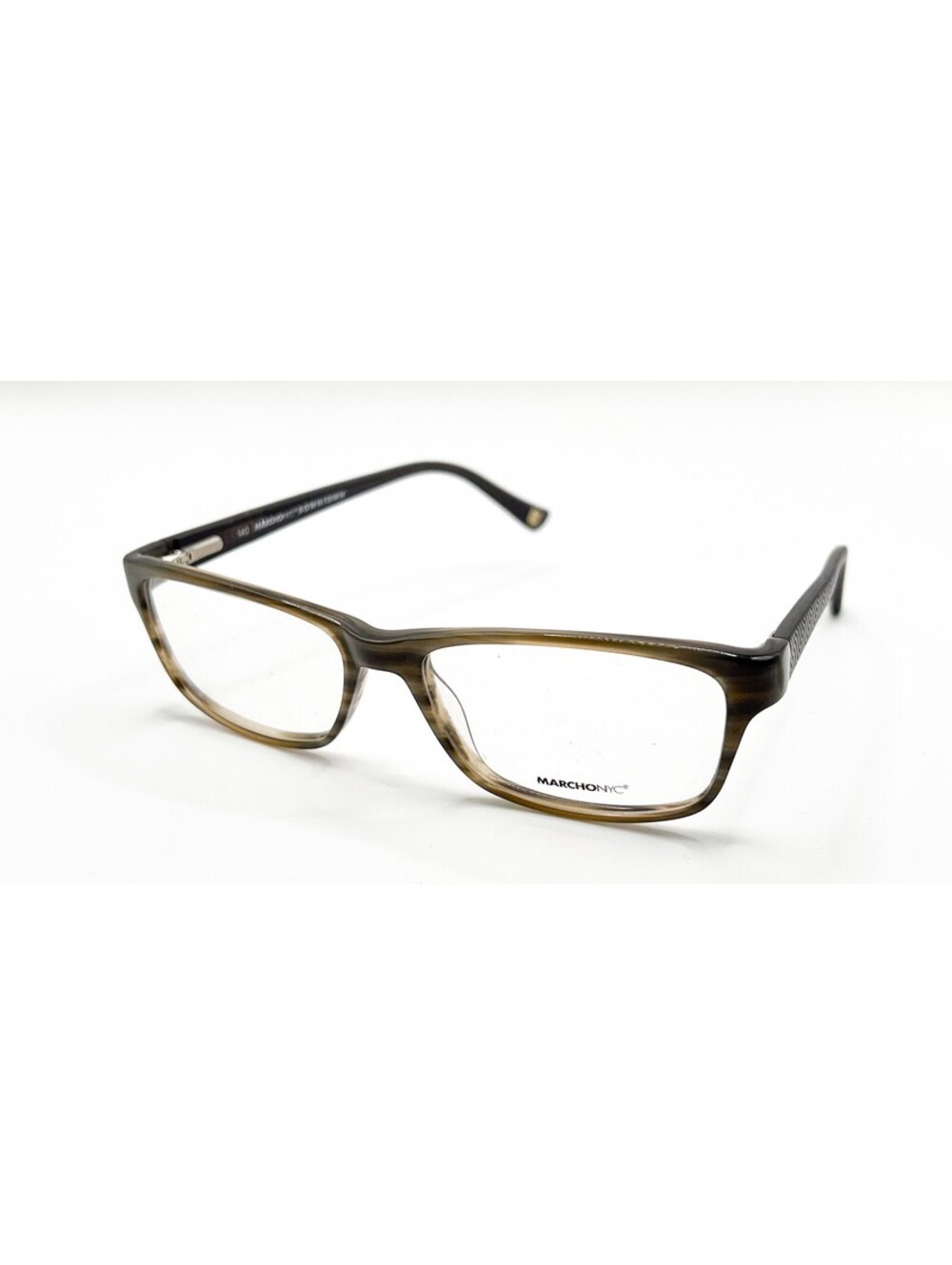 Marchon Nyc Flatiron 035 Grey Horn Authentic Eyeglasses 52-16-140